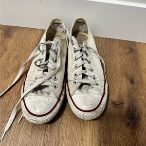 Converse Women's Shoes - White with Red Accents